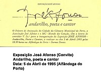Convite Exposição José Afonso