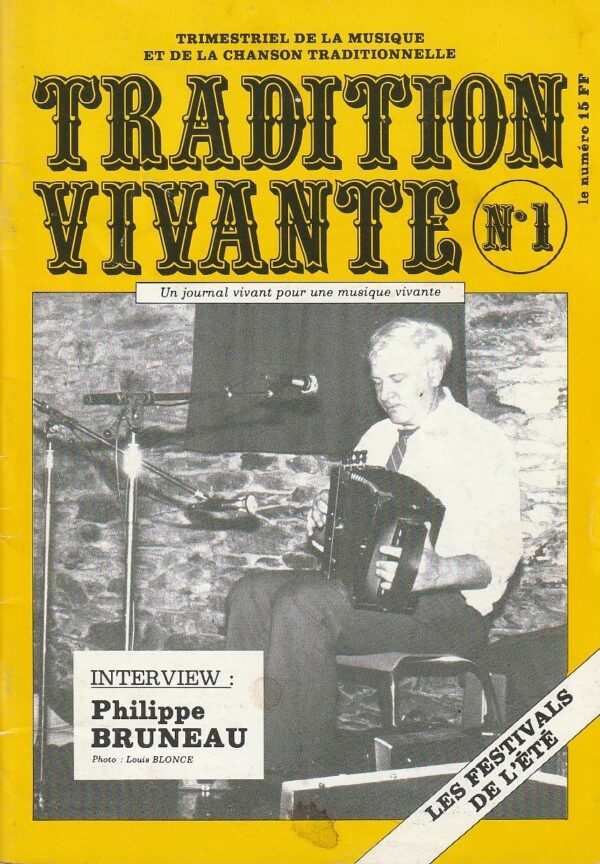 Tradition Vivante Nº1 (Julho de 1984) - Trismestriel de la musique et de la chanson traditionnelle