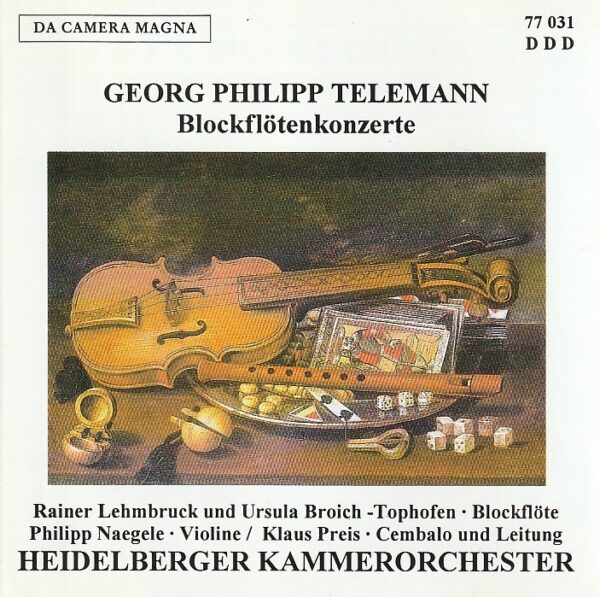 Georg Philipp Telemann - Rainer Lehmbruck, Ursula Broich-Tophofen, Philipp Naegele, Klaus Preis, Heidelberger Kammerorchester – Blockflötenkonzerte