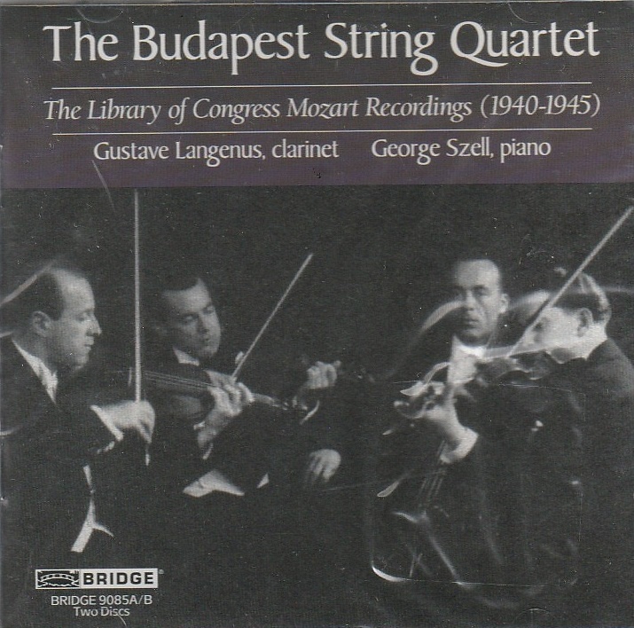 The Budapest String Quartet* – The Library Of Congress Mozart Recordings (1940-1945) (2 x CD)