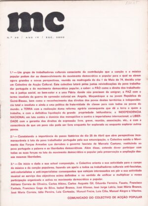 mundo da canção nº39 - 1974