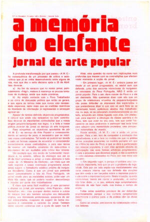 A Memória do Elefante, Nº 13 - Dezembro de 1974 (foi a última publicação deste jornal)